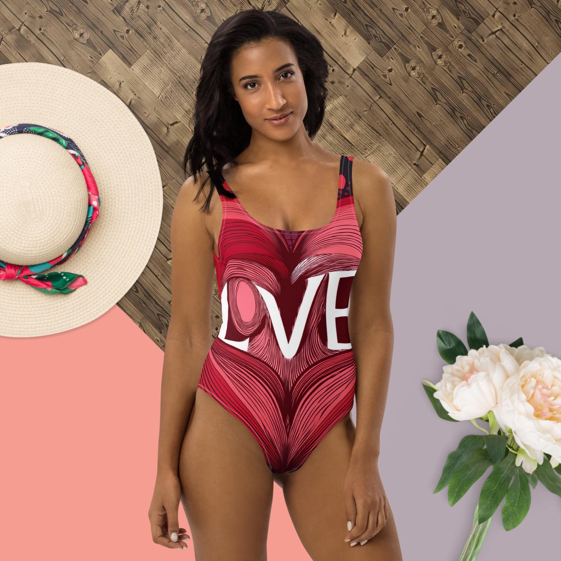 "Love" One - Piece Swimsuit - Maximum Wellness Collections