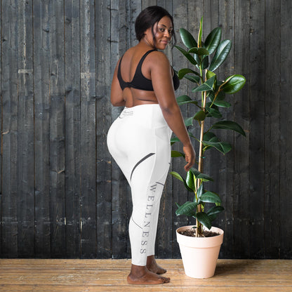 Maximum Wellness White Leggings with pockets - Maximum Wellness Collections